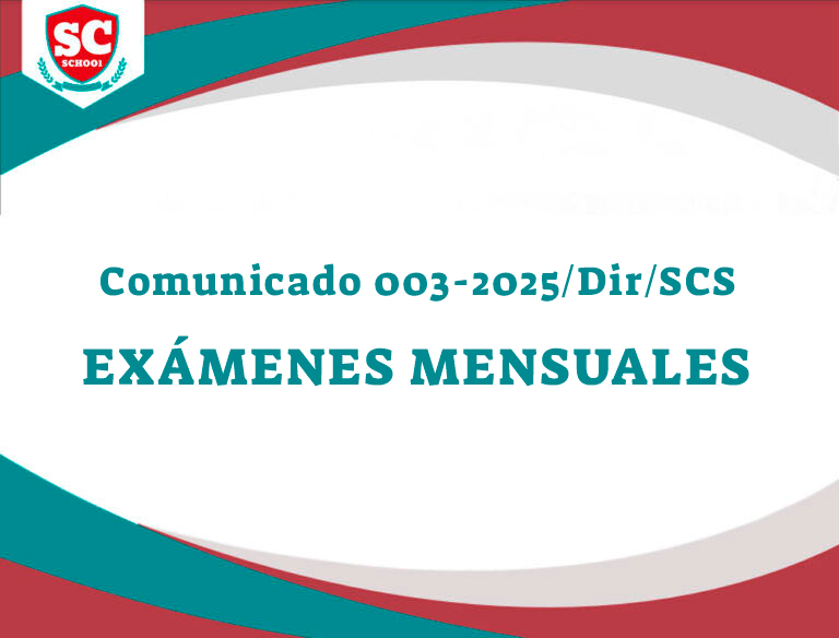 Comunicado 003/2025/Dir/SCS – Exámenes mensuales